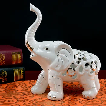 Честит Слон украса на Европейската Мебели За Дома, хол с ТЕЛЕВИЗОР, гардероб Декор мебели вход керамични изделия ръчна изработка Изображение 2