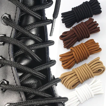 1 Чифт Класически Едноцветни кръгли връзки Трайни Полиэстеровые на връзки за обувки, Шнурове за обувки Ремък за Маратонки 21 Цвят на 70 см, 90 см, 120 см и 150 см