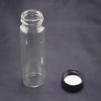 LOT5 бутилка за проби с обем 40 ml с прозрачен стъклен капак на Винт