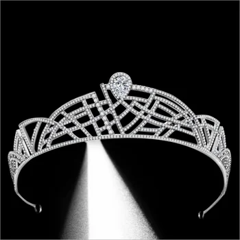 GS11639 Европейски и американски циркон сватбената корона геометрия планински кристал палас принцеса сватба перука кралица на красотата диадема