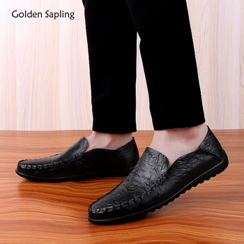 Golden Sapling/леки лоферы; Класически мъжки ежедневни Обувки; Удобни слипоны на равна подметка за Отдих; мека мъжки обувки; лоферы За Шофиране