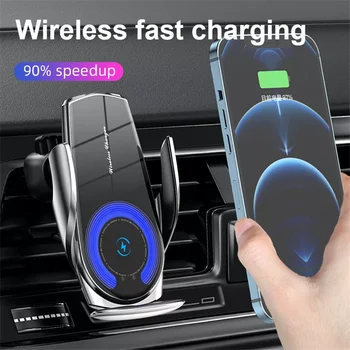 Автомобилното Безжично Зарядно Устройство за Автоматично Кола, Телефон За iPhone Инфрачервена Индукционная Бързо Зареждане QI Изображение 2