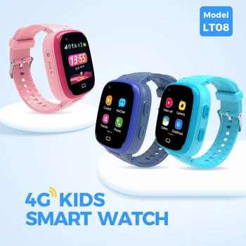 4G Детски Смарт часовник-Телефон 750 mah, европейски и американски часовници за видео разговори, Гласово повикване SOS, GPS, СРЕЩА, Детски часовници за проследяване на местоположението на LT08