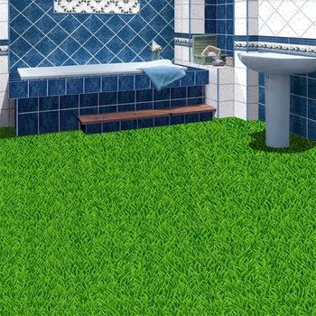 Потребителски подове 3d стенопис зелена трева хол и спалня на теракот, боядисване, тапети начало декор papel de parede 3d подове
