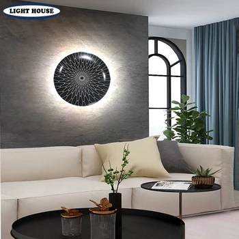 Креативна керамична led лампа на тавана лампа за спални, декорация на хола, монтиран на стената лампа, трапезария лампа, предни и задни led източник на светлина