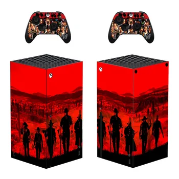 Red Dead Redemption2 Стил Xbox Series X Стикер върху Кожата за Конзола и 2 Контролери Стикер Винил Защитни Скинове Стил 1