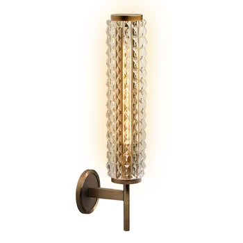 Постмодернистский мед, с монтиран на стената лампа луксозен кристал хол с монтиран на стената лампа баня огледало за баня на прожекторите дизайнерска вила, с монтиран на стената лампа