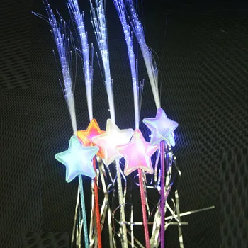Деца Момичета LED Glow Stick Оптична Звезда Светещи Играчки за Парти Подарък Ангел Вещица Магическа Пръчка Рожден Ден, Сватба, Коледа Изображение 2
