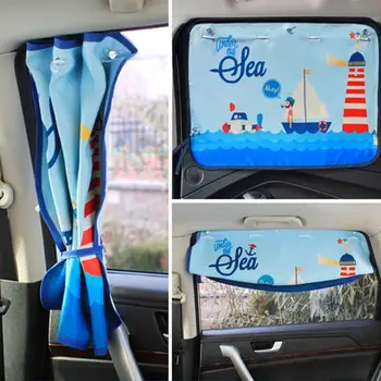 Колата сенника на Кутията Карикатура на Задния Страничен Прозорец Завеса Филм Авто Козирка Топлина UV Защита за Бебето Бебешки Аксесоари