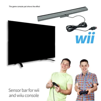 Чисто Нов Кабелен Приемник на Инфрачервени IR сигнал Ray Sensor Bar За дистанционни датчици за движение Wii Изображение 2