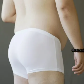Мъжки дишащи гащи с U-образно деколте, секси бельо, Дебели къси панталони големи размери, Бельо, Прозрачни Модерни нови Гащи Изображение 2