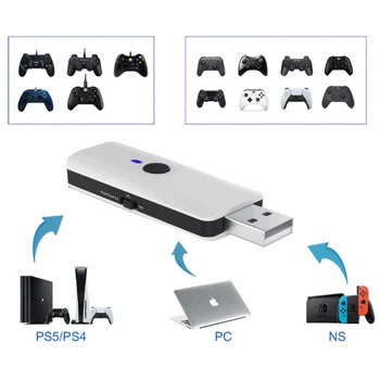 Геймпад Конвертор за PS5/PS4/NS Switch/PC/P3 Конзола Плюс Кабелна Безжична Bluetooth Писалка Конвертор Гейм Контролер, Адаптер