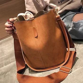 Дамски чанта През рамо от Типа Кофи, по-Голямата Голям Однотонная Чанта, Многофункционална Ретро-Универсална Чанта През Рамо