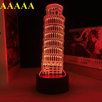 Кулата Модел 3D Led Светлини Нов Уникален Творчески Дистанционно Управление Сензорен лека нощ Декорация на Дома, Подарък За Рожден Ден Лампа