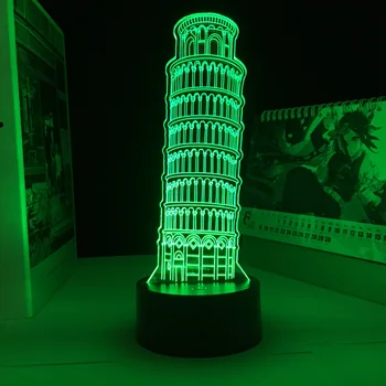 Кулата Модел 3D Led Светлини Нов Уникален Творчески Дистанционно Управление Сензорен лека нощ Декорация на Дома, Подарък За Рожден Ден Лампа Изображение 2