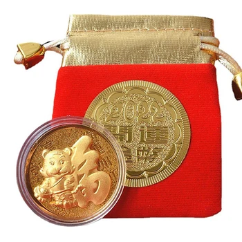 2022 Новата Година На Тигъра Колекция Възпоменателни Монети От Китайския Зодиак Годината На Тигъра Монети Декоративни Изделия