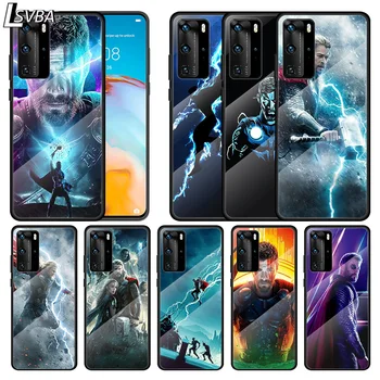 Marvel Отмъстителите Супер Герой Тор За Huawei P Smart 2021 Z P40 P30 P20 P10 Lite Pro Plus 5G Калъф За Телефон От Закалено Стъкло