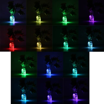 10шт Дистанционно Управляван RGB Потопяема Лампа На Батерии Подводен Нощна Лампа, Ваза, Купа на Открито в Градината Декор Светлини Изображение 2