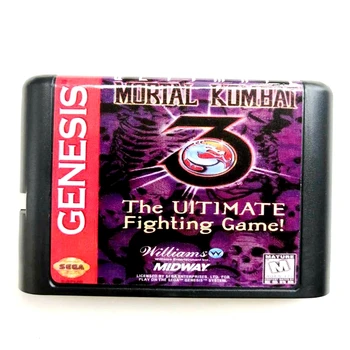 Mortal Kombat 3 The Ultimate бойна игра 16 бита MD Карта памет за Sega Mega Drive 2 за SEGA Genesis Megadrive