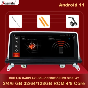 2 Din Android 11 Автомобилен Мултимедиен Плеър За BMW X5 E70 X6 E71 2007-2013 Оригинални СМС CIC Радио GPS Навигационен Екран Стерео 128 GB