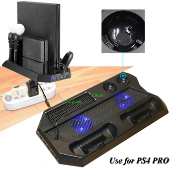 Аксесоари за Игралната Конзола PS4 Вертикална Охлаждаща Поставка Вентилатор PS Move Зарядно Устройство, зарядно устройство С USB-Кабел за Playstation 4 Pro