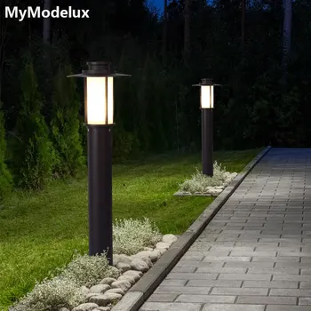 Модерен E27 LED Външен Стълб Осветява Градина, Външно Осветление Пейзаж Алуминиеви Градински Лампи Decoratio за Улични Прислуга ворот15w