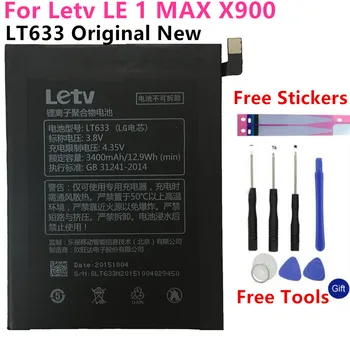 100% Оригинален Нов 3400 mah LT633 Батерия за Letv Le 1 Max X900 Le One Max X900 Батерия + Безплатни инструменти