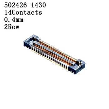 MOLEX-Conector 502426-1430,Жак 2030, Колектор, 14 контакти, 0,4 мм, 2 броя, Жак 10 конектори/лот