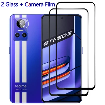3-в-1, закалено стъкло за realme gt нео 3 стъкло realmi gt нео 3t neo2 2t gt2 pro 5g филм за камера realme gt neo3 защитно фолио за екрана