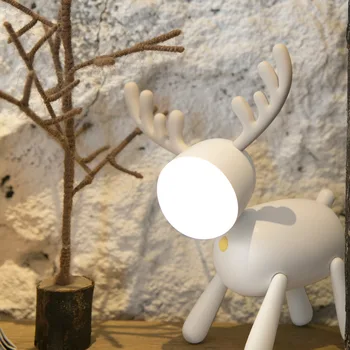 Настолна Лампа с изображение на Лосове, Cartoony Usb-нощна светлина, Led Детски Студентски лека нощ, Подарък за Дома, Хотели, нощна светлина за Сън Изображение 2