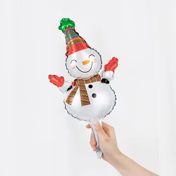 Коледна серия от мини лампа Коледно дърво алуминиева мембрана балон 10 инча бонбони вятърна мелница подарък кутия на Коледно парти украса Изображение 2