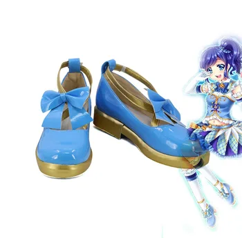 Обувки за Cosplay Aikatsu Kiriya Aoi Сини Обувки По Поръчка