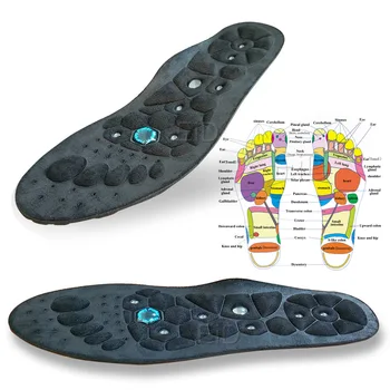 Id на най-Добрите Магнитни Масажни Стелки за Грижа за Краката акупресура Подложки За Обувки Терапия Стелки за Отслабване, за Отслабване, Детоксикация на Тялото на мъже, жени Изображение 2