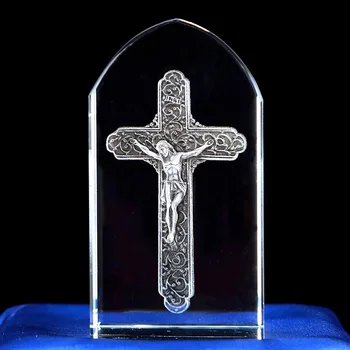 Статуя на Исус 3D Crystal Исус Вътрешна Резба Иехуа Католическата Украса Статуя на Дева мария Коледна Сцена Занаяти Подаръци За Нова Година