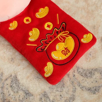 Китайският Пролетен Фестивал Хунбао Червени Пликове, Дамски Портфейл Чанта През Рамо С Бродерия Заек Пари Чанти 2023 Подарък За Нова Година B03E Изображение 2