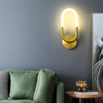 Креативни Led монтиран на стената Лампа от Желязо и Силикон, с монтиран на стената лампа за Спални, Хол, Скандинавски Прикроватной нощни Шкафчета, Коридор, Стълбище, монтиран на стената Лампа, осветителни Тела