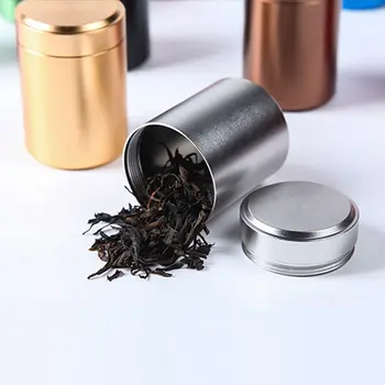 Нови Метални Алуминиеви Преносими Малки Запечатани Буркани Пътен Чай Caddies Запечатан Контейнер За Съхранение С Мирис На