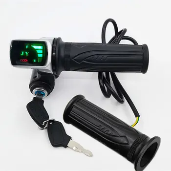 Електрически Мотор/скутер/мотоциклет Дръжка LCD Дисплей С Ключалка Завъртане на Дръжката Дръжката Ускоряване на 36/48/60 В Ръкохватката на газта Изображение 2