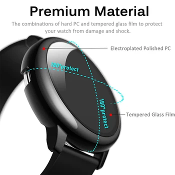 Темперирано филм + Калъф За Samsung Galaxy watch active 2 44 мм/40 мм active2 Универсална капачка броня + Защитно стъкло за екрана Изображение 2
