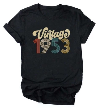 1953 Тениска С Къс Ръкав Дамски Ежедневни Лятна Риза За Парти Подарък На 68-ия Рожден Ден на Гръндж Женска Тениска