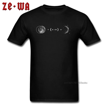 Мъжки T-Shirt Infinity Crescent Moon 2.0 Тениски Креативен Дизайн На Тениска Treval To The Moon Черни Дрехи Са Памучни Блузи Приталенные
