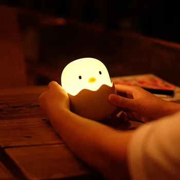 Пиле от яйце на черупката лампа спалня креативна энергосберегающая нощна мини детска led нощна лампа зареждане с подсветка за сън