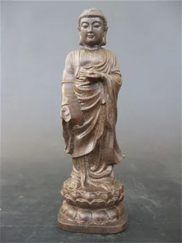 Изискан статуетка на Буда ръчно изработени от китайския класически дърво.