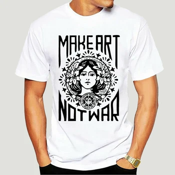 Мъжки t-shirt Make Art Not War Shirt - Тениска От Поли Памук Унисекс, дамски тениска, тениски, топ 5205X