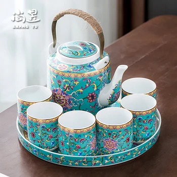 Окачване Керамични Чай Естетически Дисплей Украса Чаена Церемония Gongfu Чай Ансамбли De Vaisselle Китайски Чай BD50TS