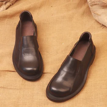 Мъжки Ежедневни обувки От естествена Кожа, Модерен Дишащи мъжки Лоферы ръчно изработени, Луксозни обувки-лодки, Големи Размери 38-48, Zapatos Hombre Изображение 2