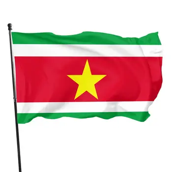 Флаг Суринама Вътрешно и външно Украса 90x150 см