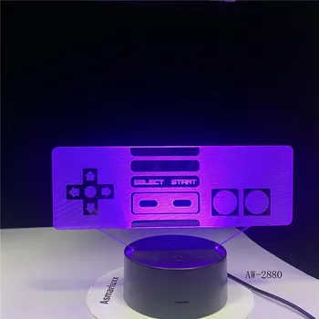 3D Led USB Gaming Превключвател Открита Настолна Лампа 7 Цвята Визуален Лампа Креативни Детски Подаръци Декор За Спалня лека нощ AW-2880 Изображение 2