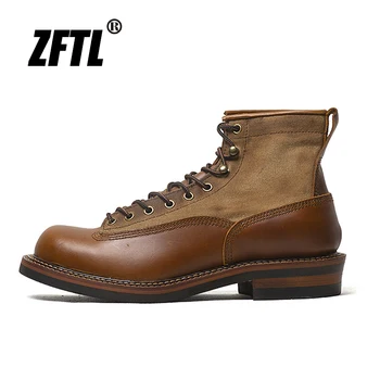 ZFTL/обувки Martins; мъжки реколта обувки за инструменти; Универсална обувки с висок берцем в британския стил; Мъжки ежедневни обувки в стил ретро дантела; Чифт обувки