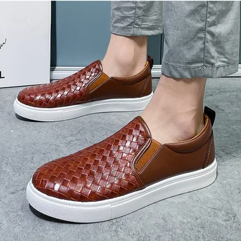 Мъжки обувки, Бизнес Ежедневни Обувки за Мъже, Обувки от изкуствена кожа, Обувки от 2021 г., Мъжки Модни Лоферы, Пешеходната Обувки, Zapatos De Hombre